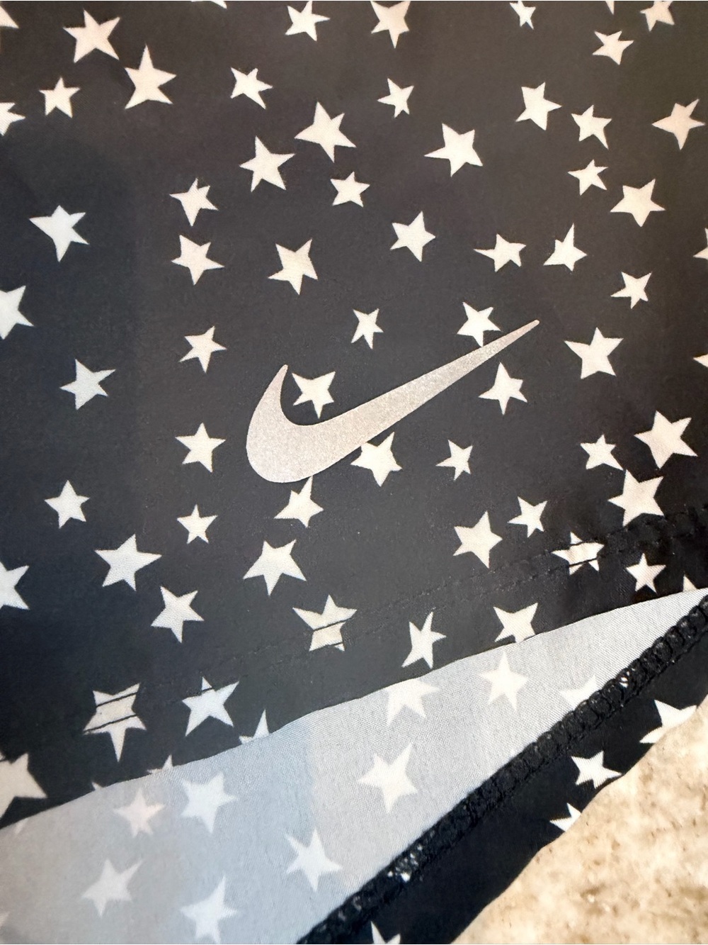 Nike Dri-FIT Star Print Running Shorts Black White Athletic Small - Picture 2 of 11